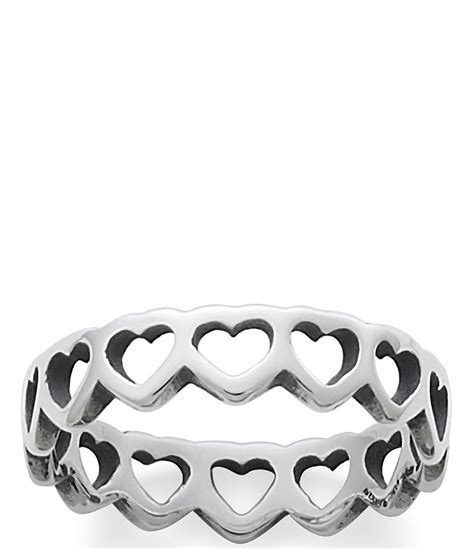 Jamesavery rings - Inspired by one of our most popular designs-the Forever and Always Heart Charm-this sterling silver ring symbolizes eternal connection. It features two scrolled ribbons that become one heart, with the words "forever" and "always" along the band. The interior is engravable for a special name, date or message. RG-2043. 